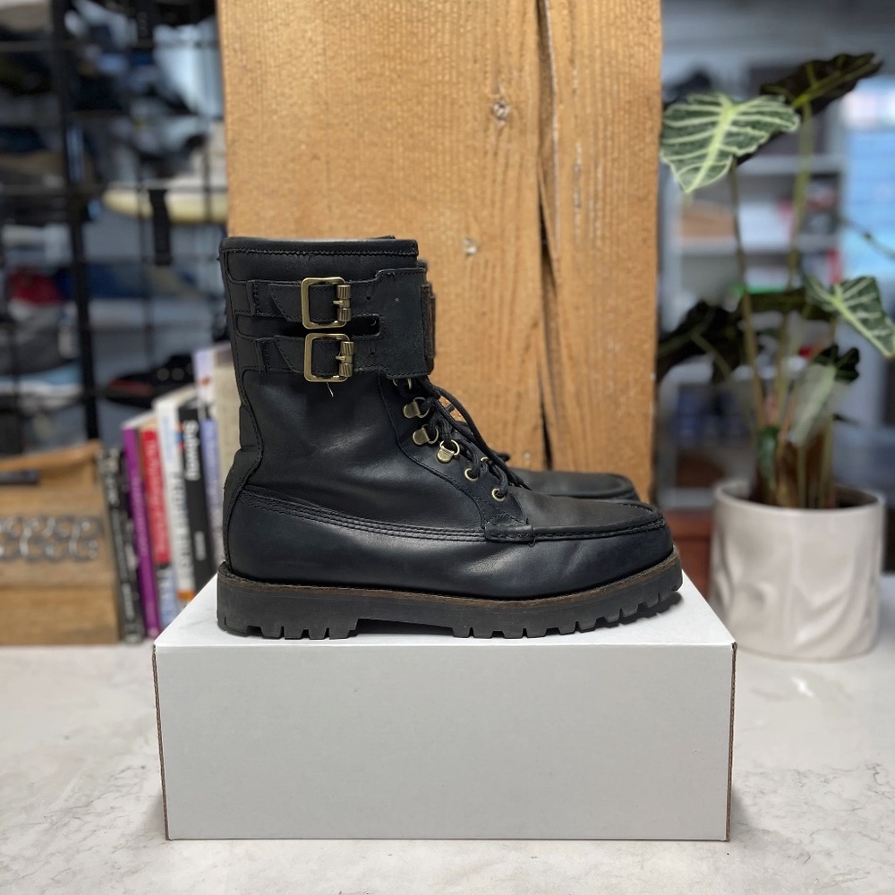 Ralph Lauren Black Boots. Size 10.5)